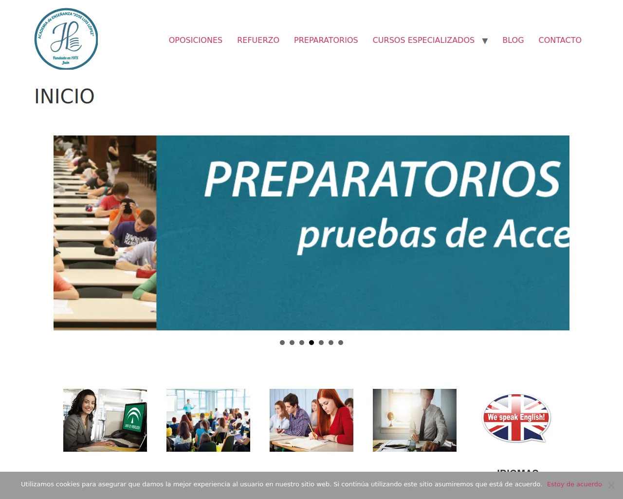 Screenshot of academiajoseluislopez.com