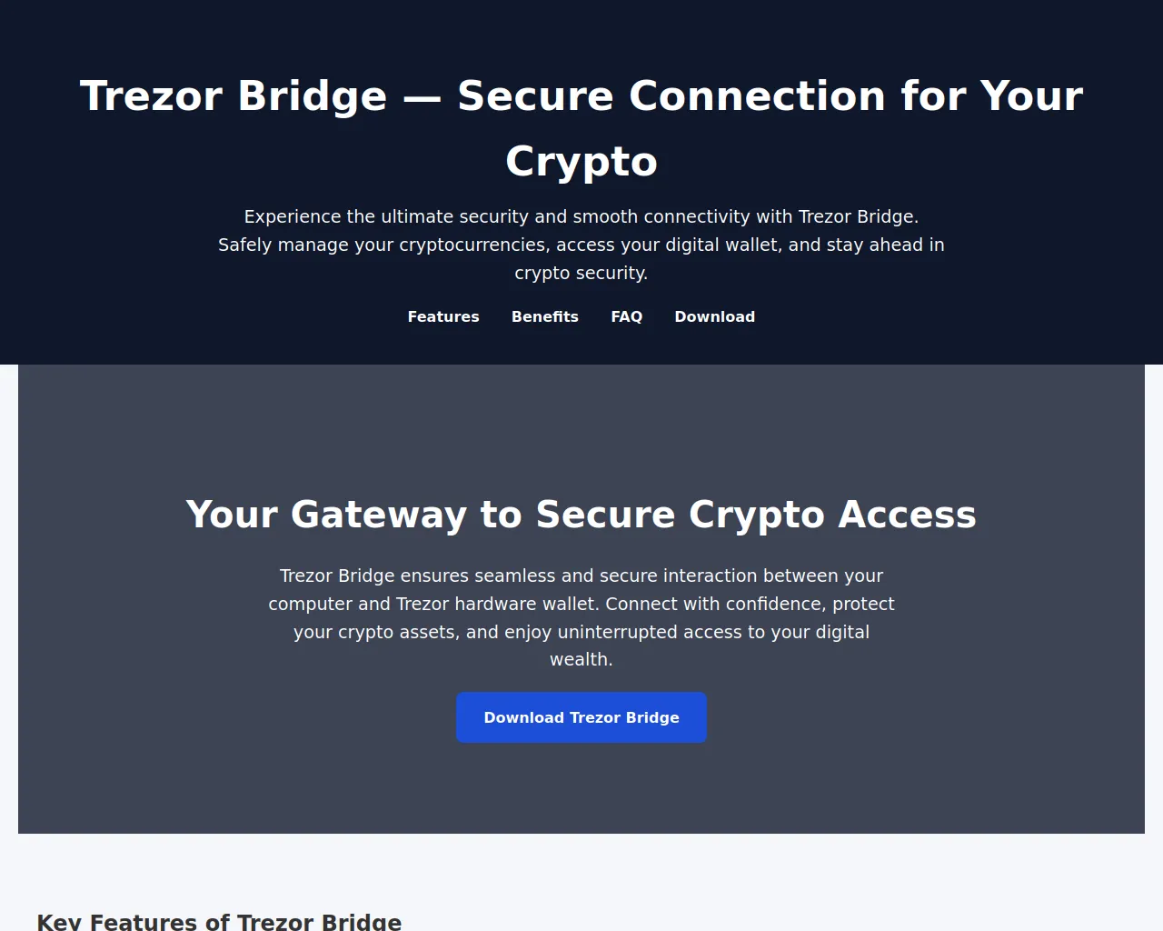 Screenshot of trezzer-io-bridge.pages.dev