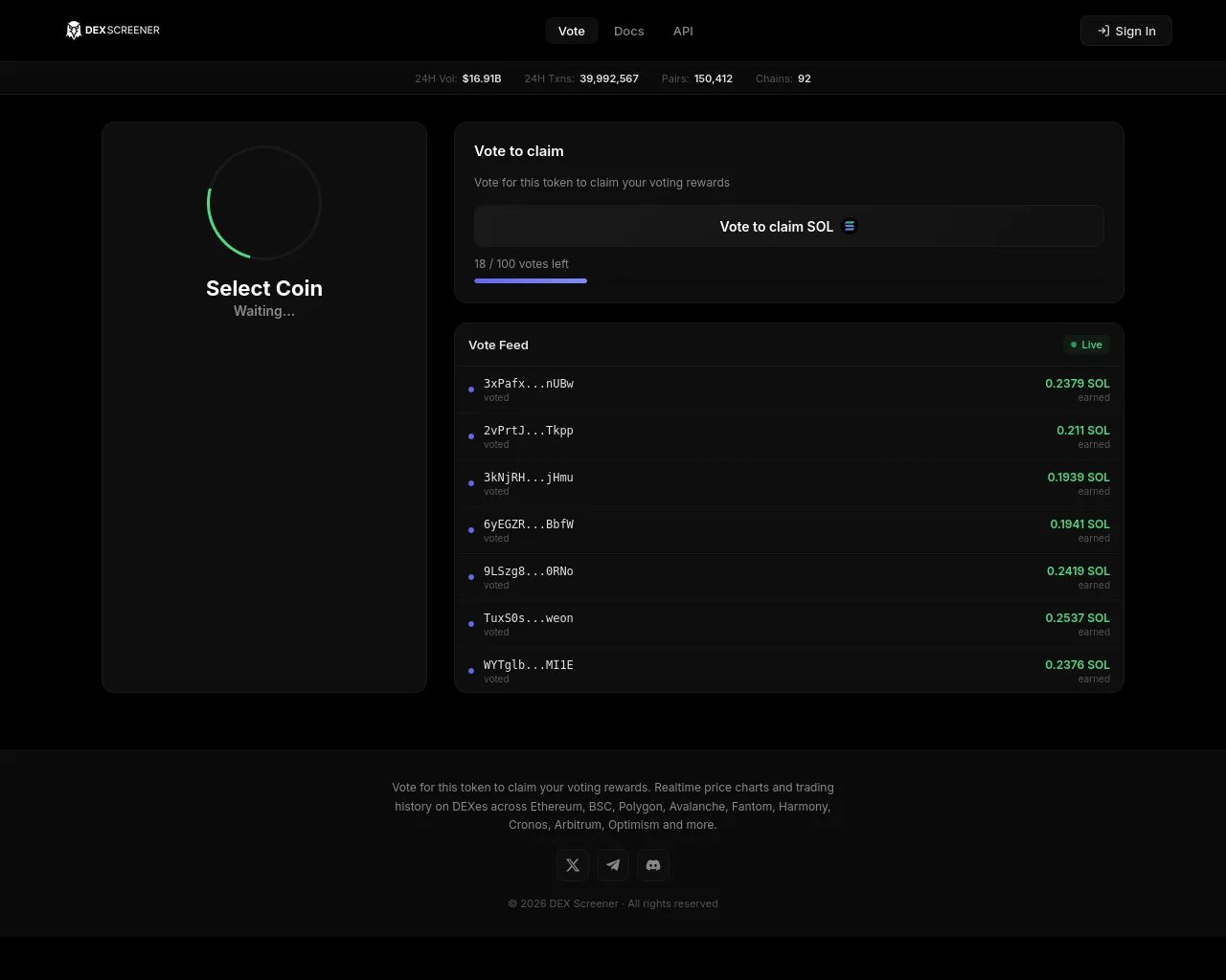 Screenshot of dexscreener.fyi