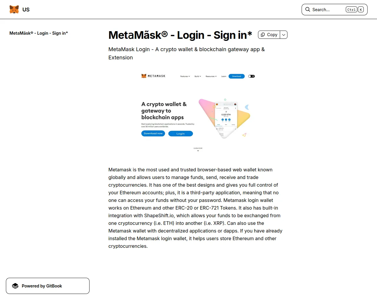 Screenshot of meatmusklogin.gitbook.io