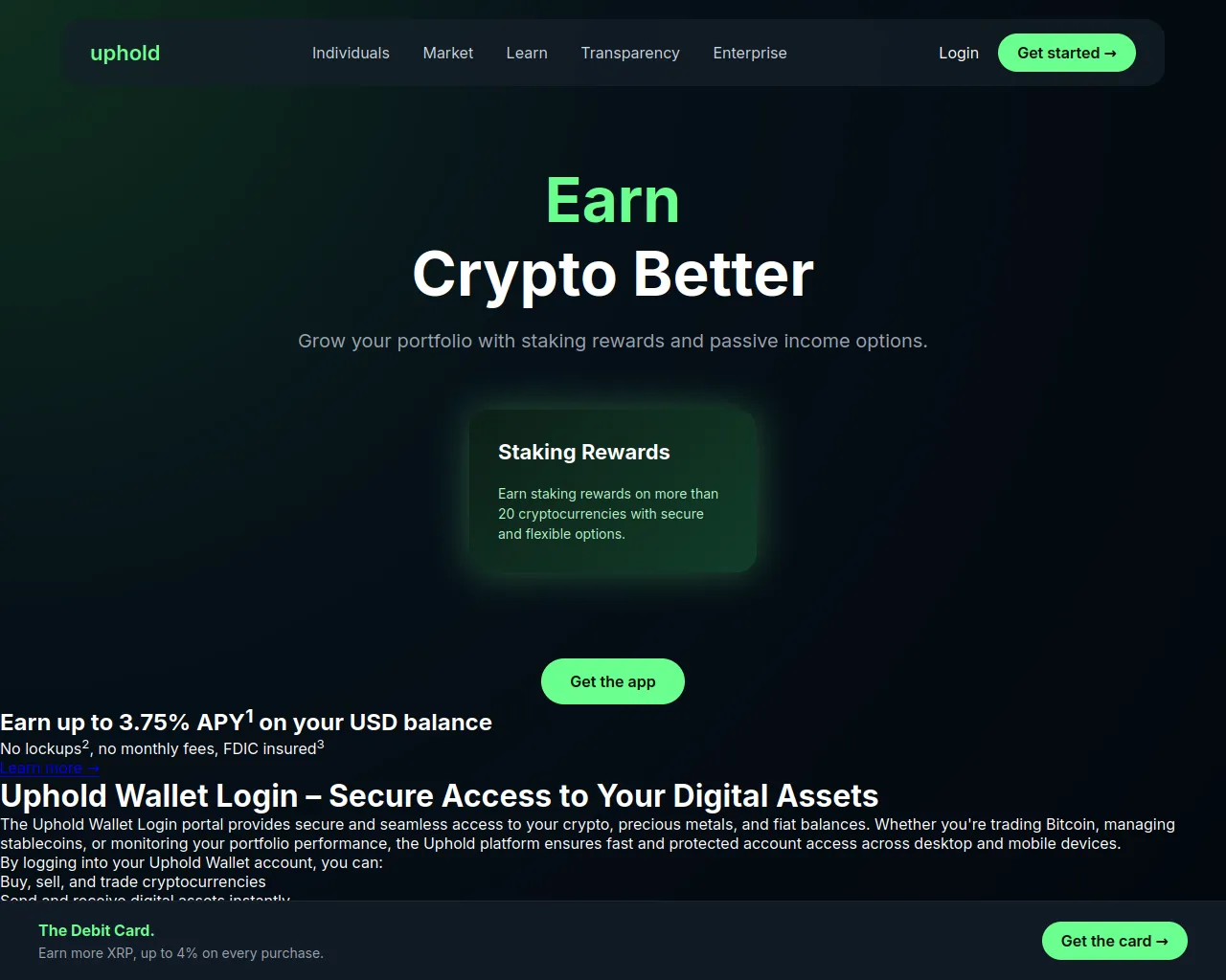 Screenshot of uphold-wallet-account-login.pages.dev