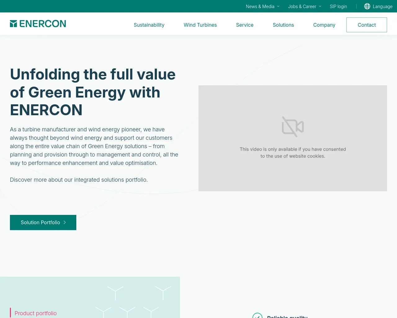 Screenshot of enercon.live