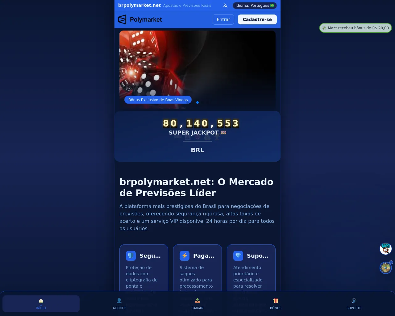 Screenshot of brpolymarket.net