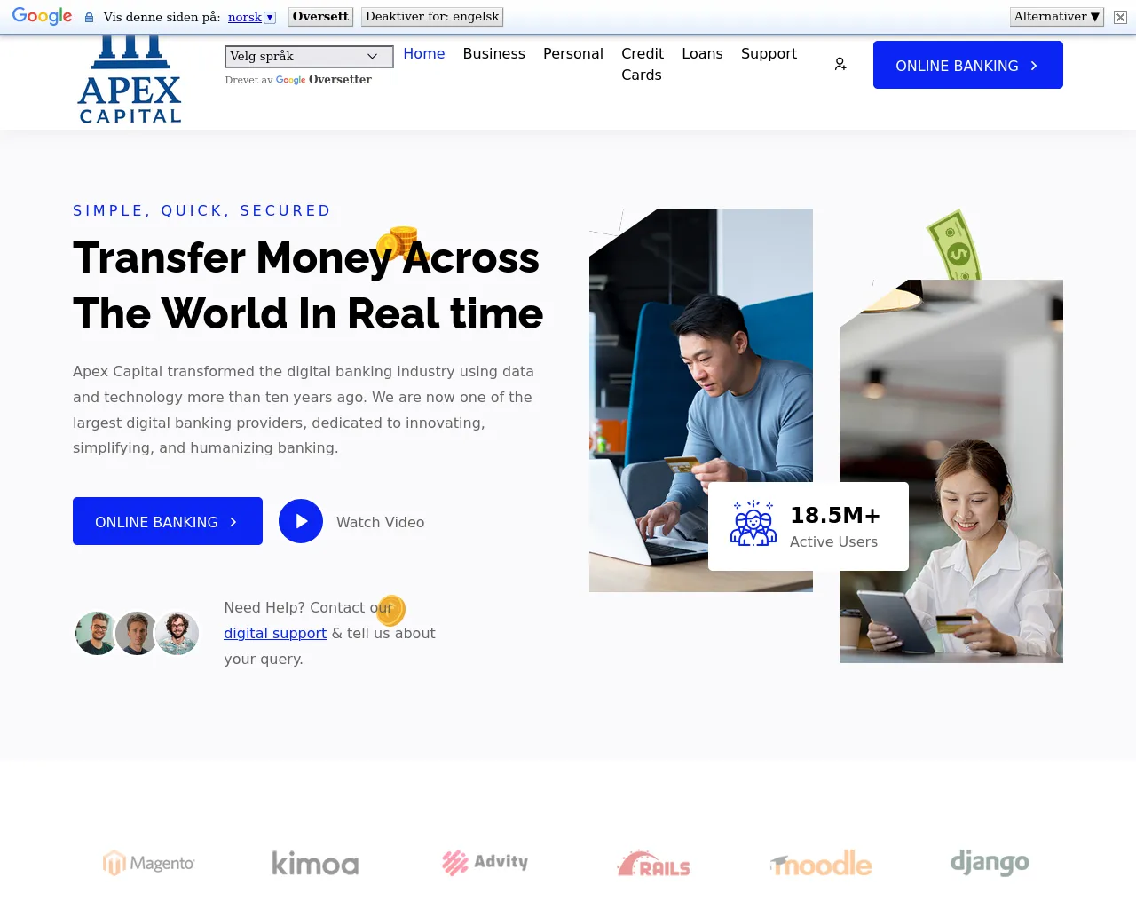 Screenshot of apexkapita.com