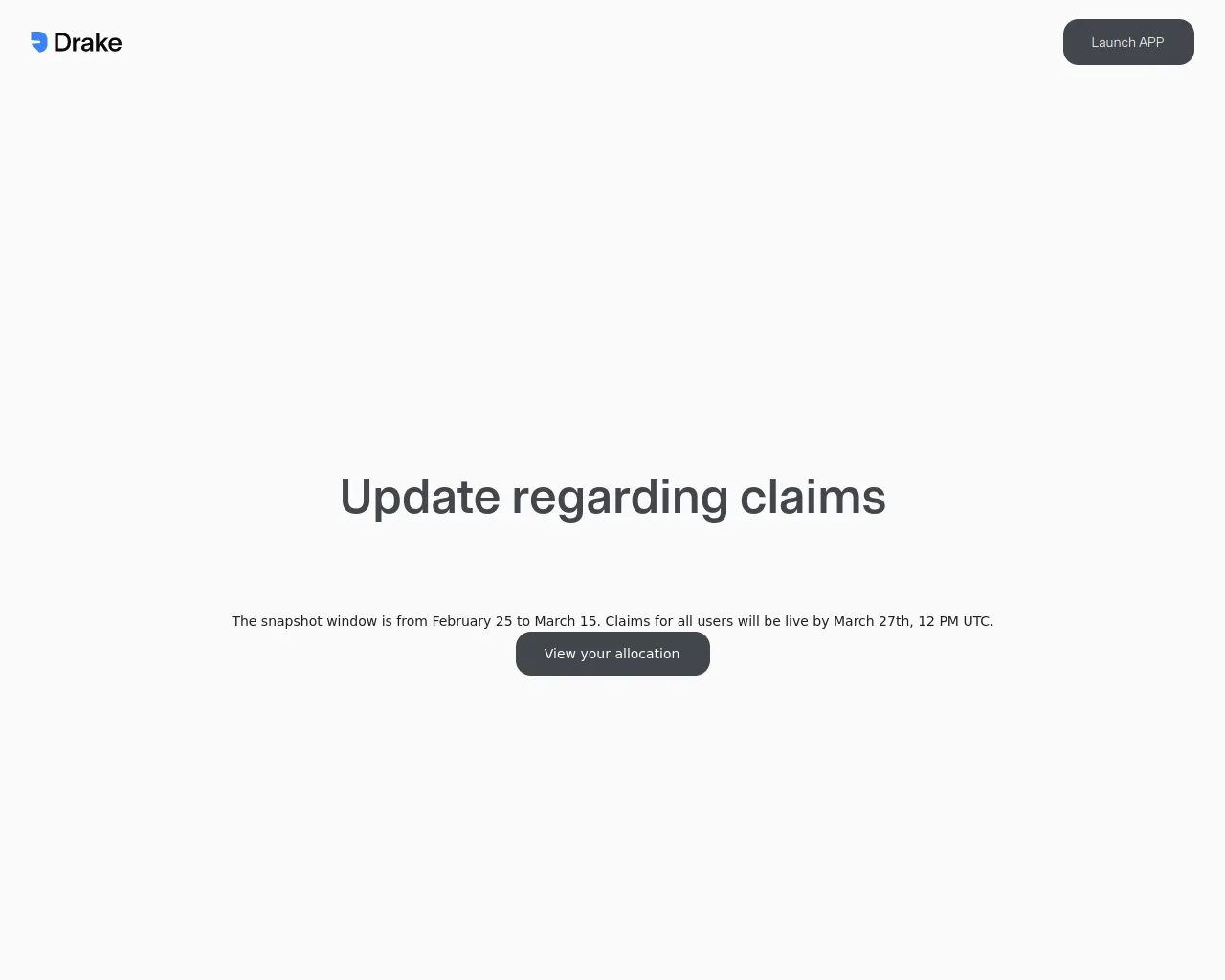 Screenshot of events-drake.xyz