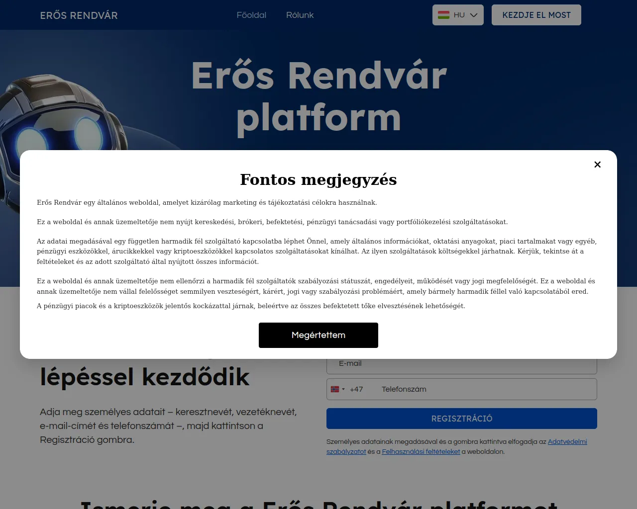 Screenshot of erosrendvar-hu.com