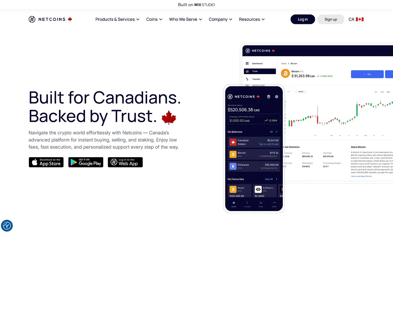 Screenshot of comnetcoins.wixstudio.com