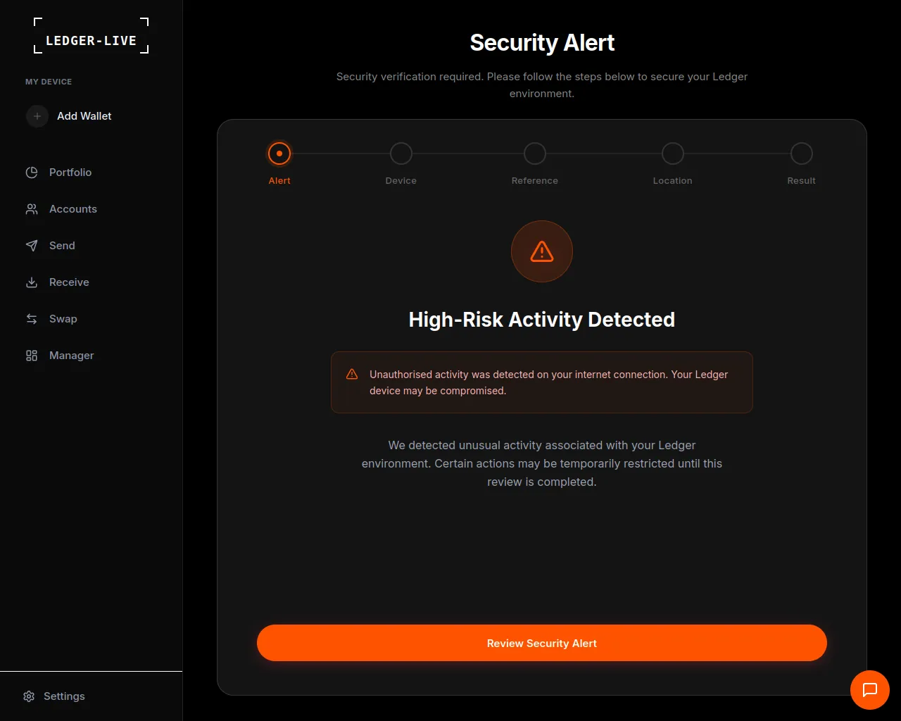 Screenshot of reviewledgerdevice.app