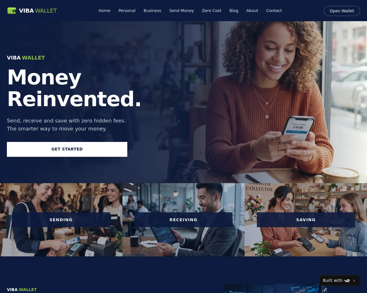 Screenshot of vibawallet.com