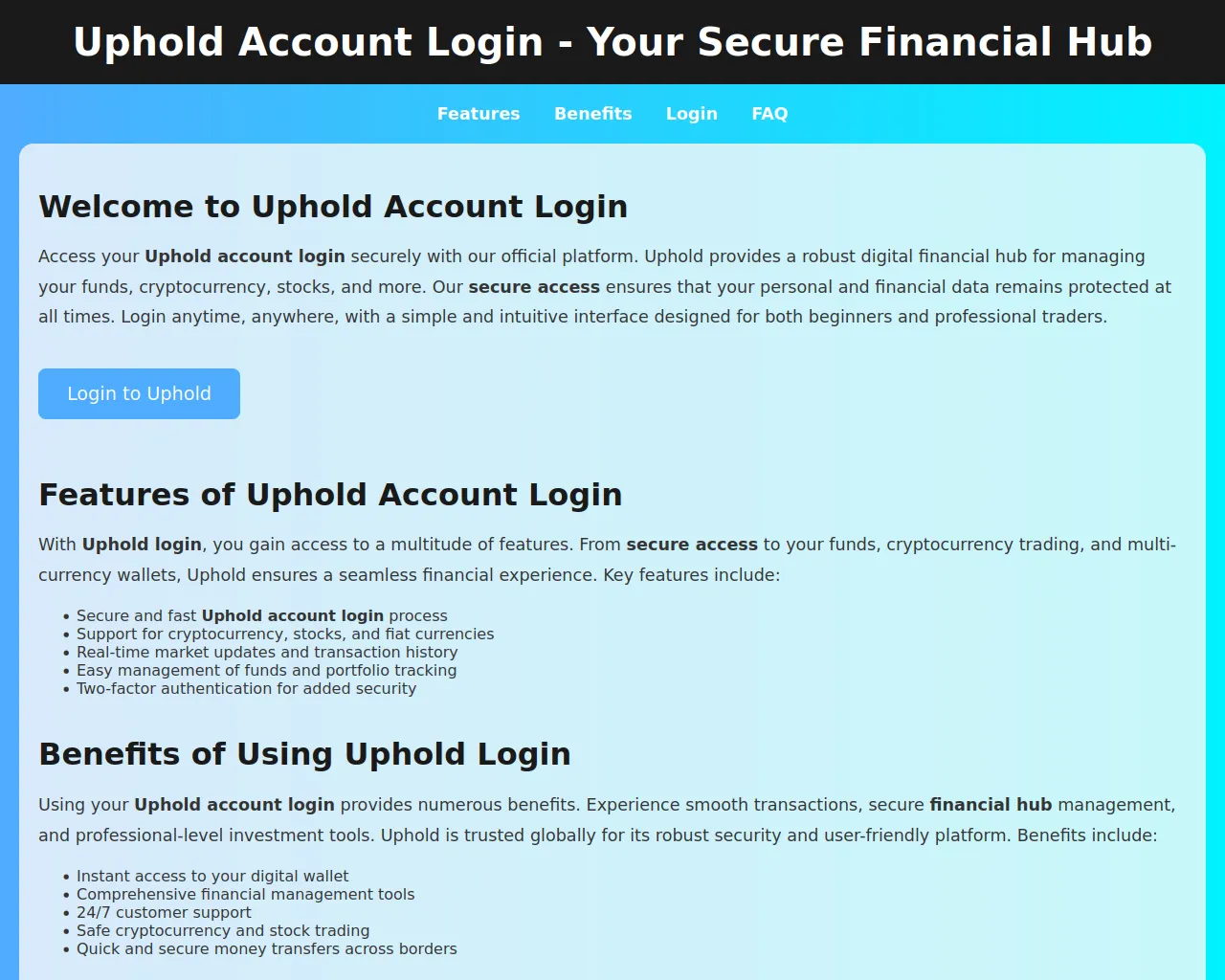 Screenshot of up--hold--login.pages.dev