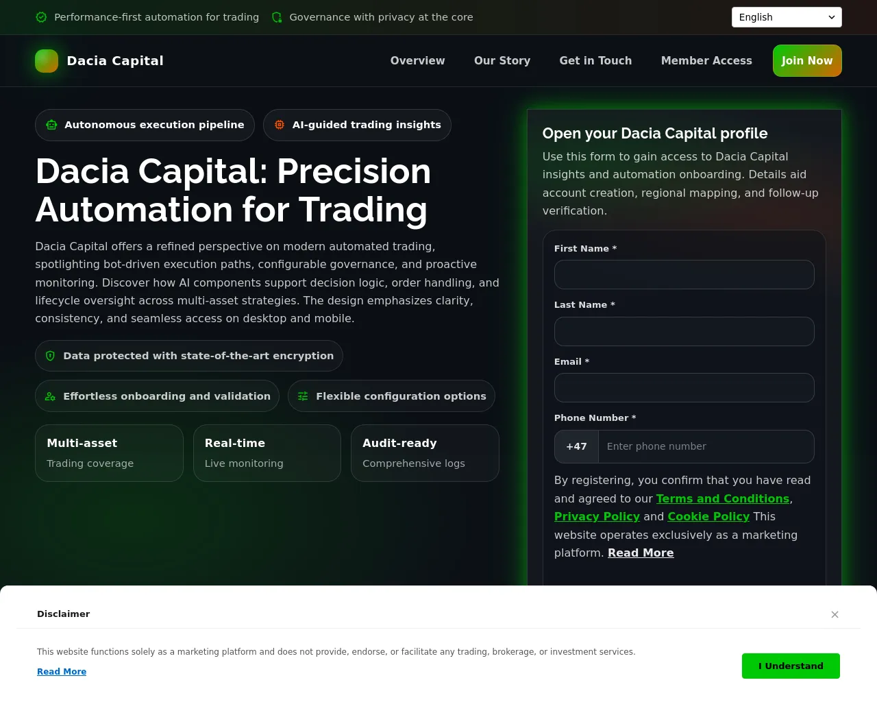 Screenshot of daciacapital.digital