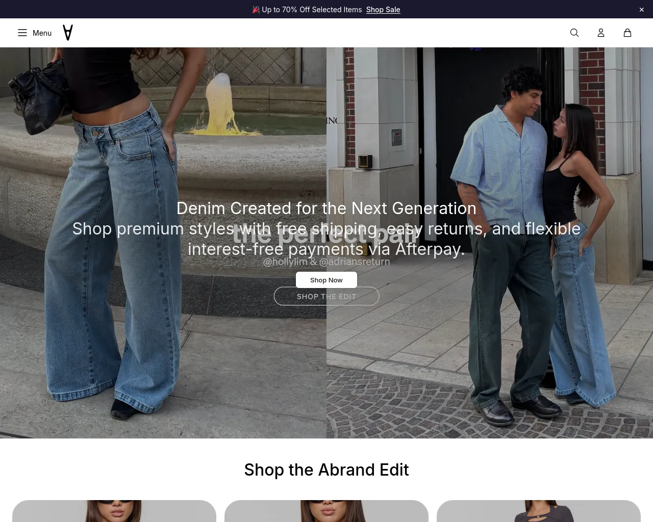 Screenshot of abrydenim.shop