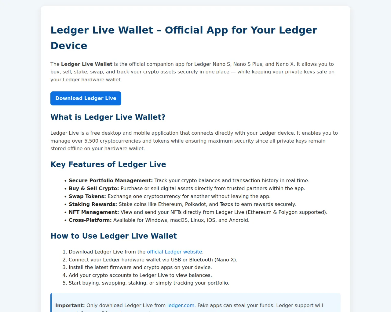 Screenshot of live-ledgerwallet-securre.pages.dev