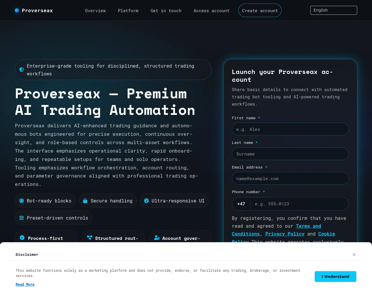 Screenshot of proverseax.pro