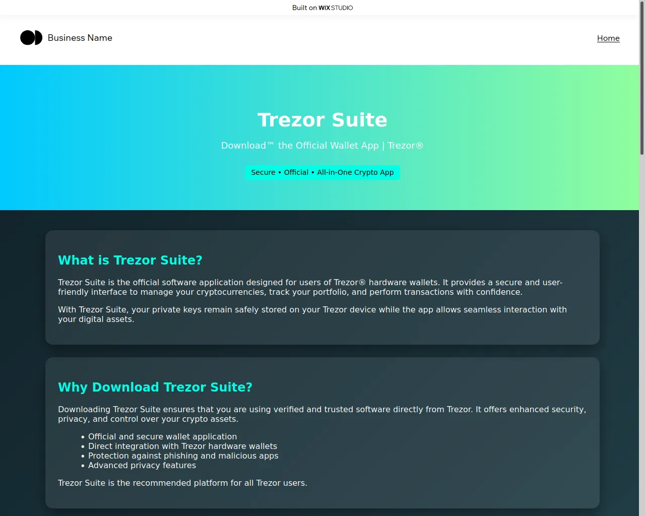 Screenshot of suiteapp-trer.wixstudio.com