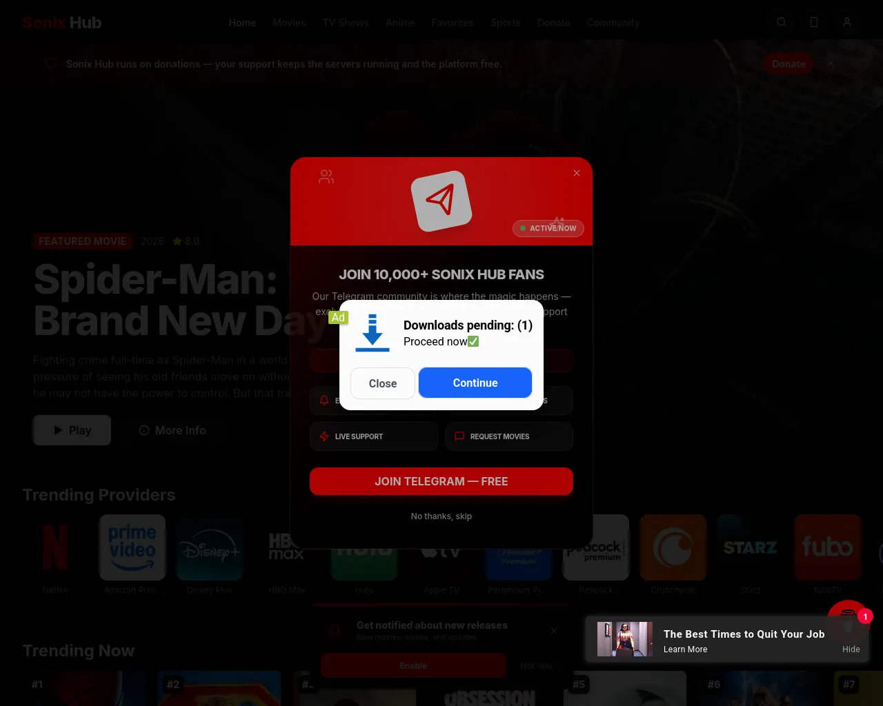 Screenshot of sonixhub.xyz