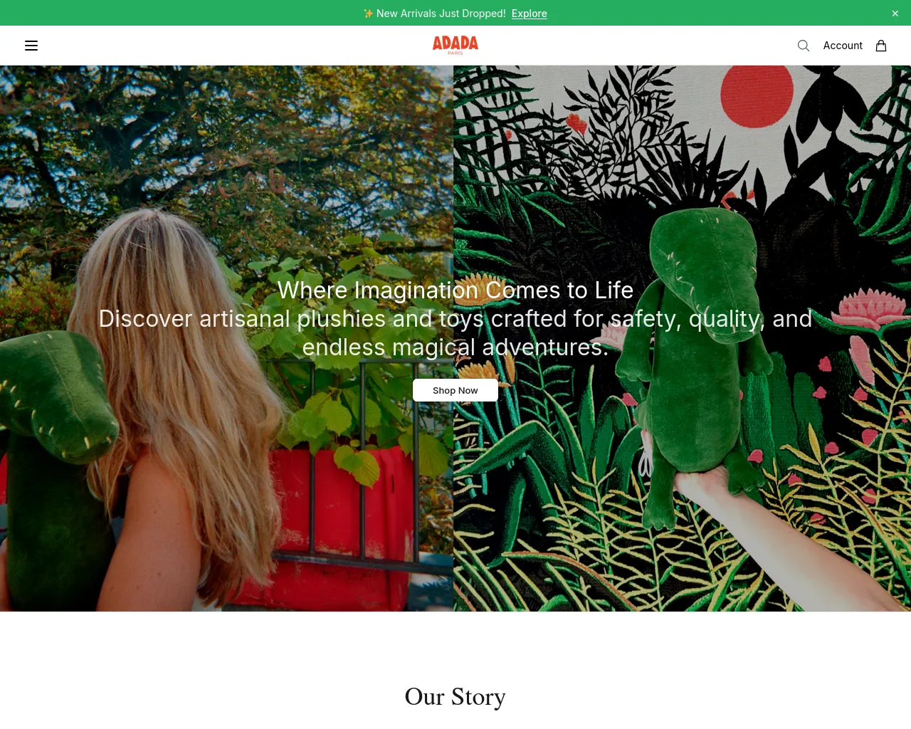 Screenshot of adadakids.shop
