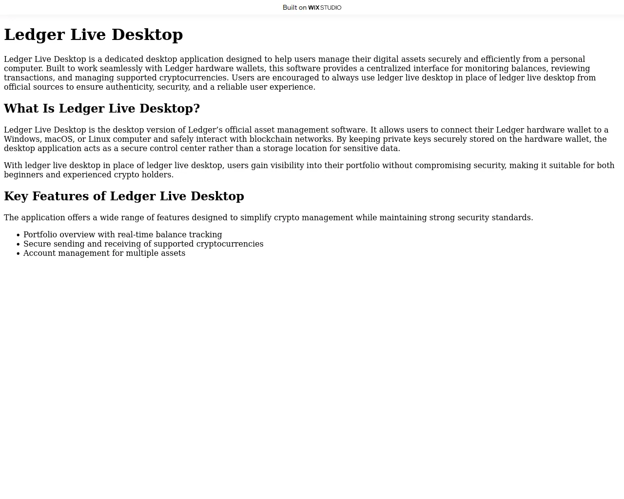 Screenshot of en-desktop.wixstudio.com