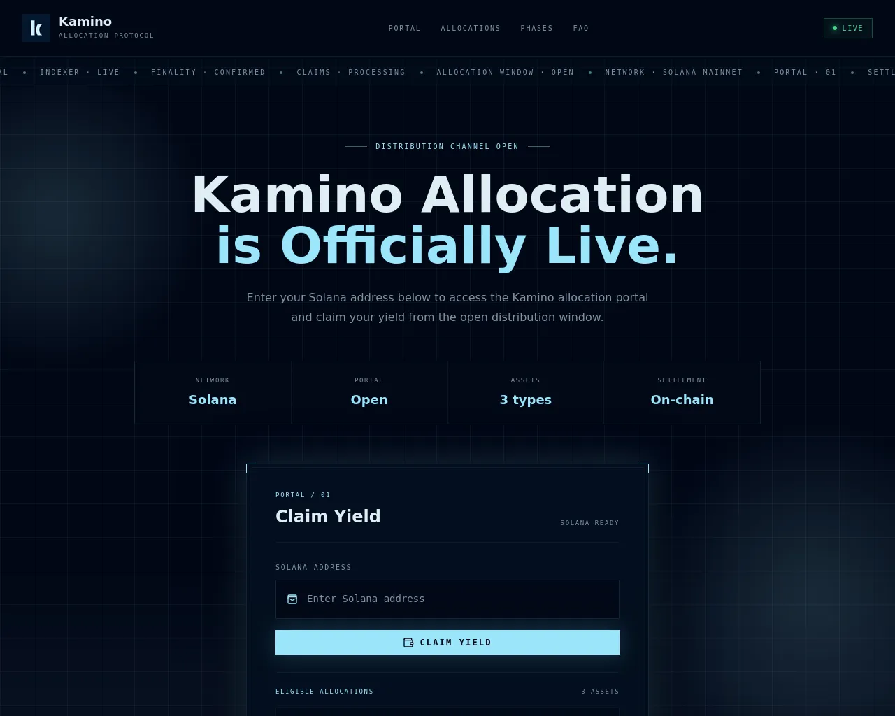 Screenshot of kaminovault.info