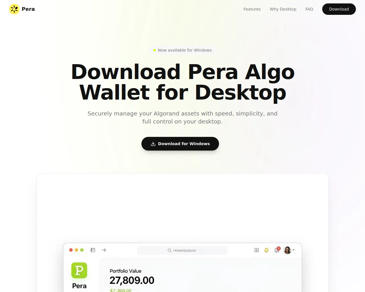 Screenshot of algowalletdesktop.icu