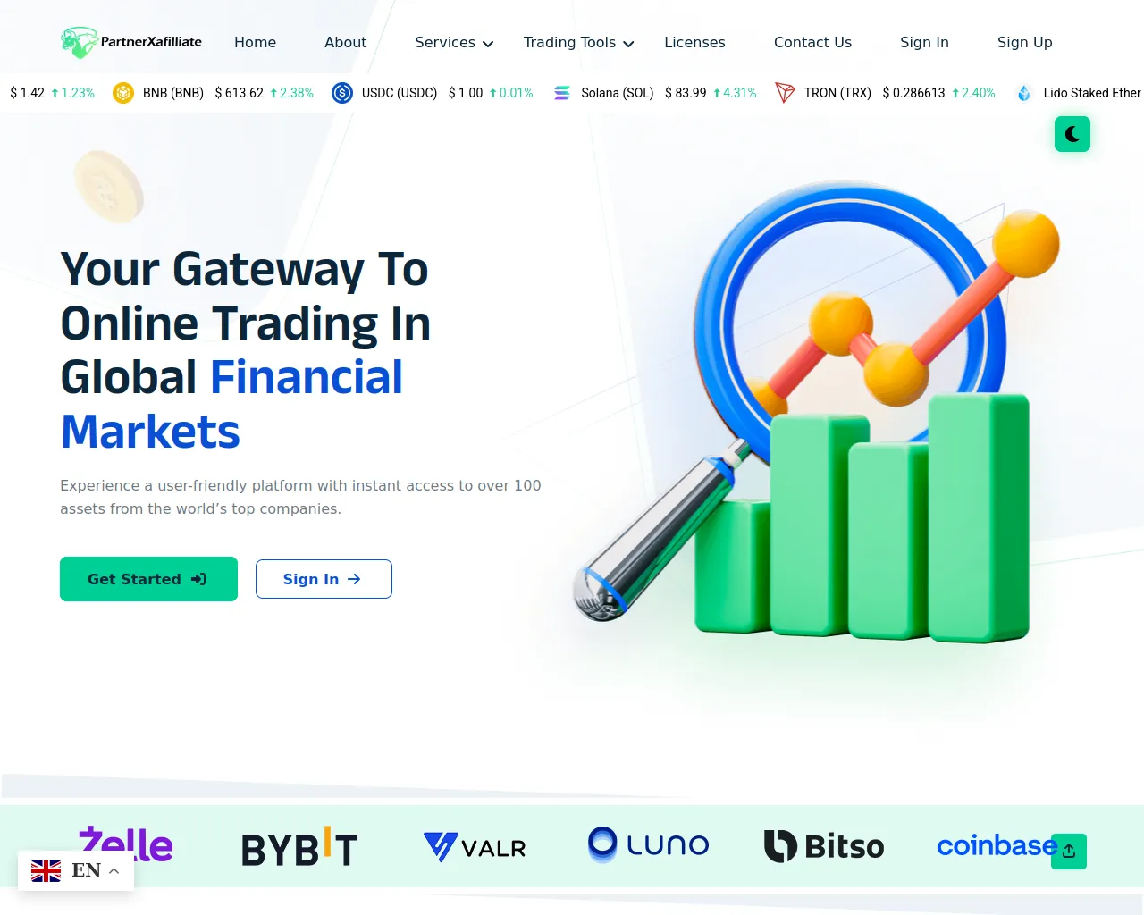 Screenshot of partnerxaffiliate.pro