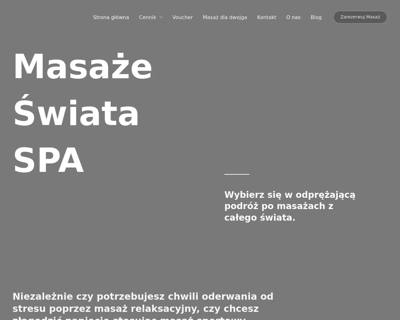 Screenshot of masazeswiata.live