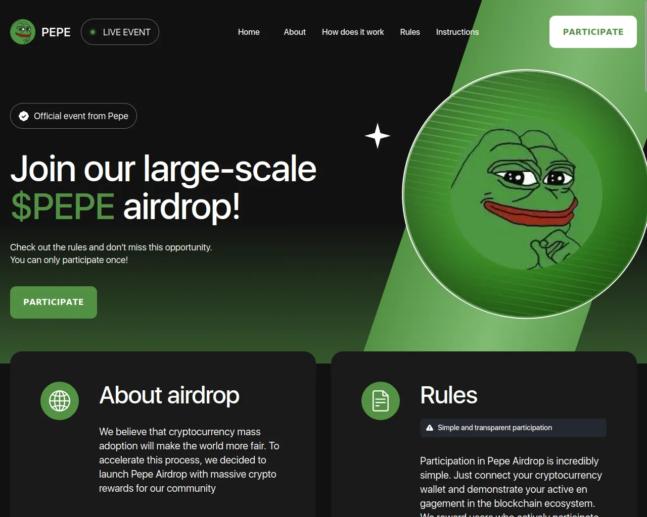 Screenshot of pepeofsolana.vip