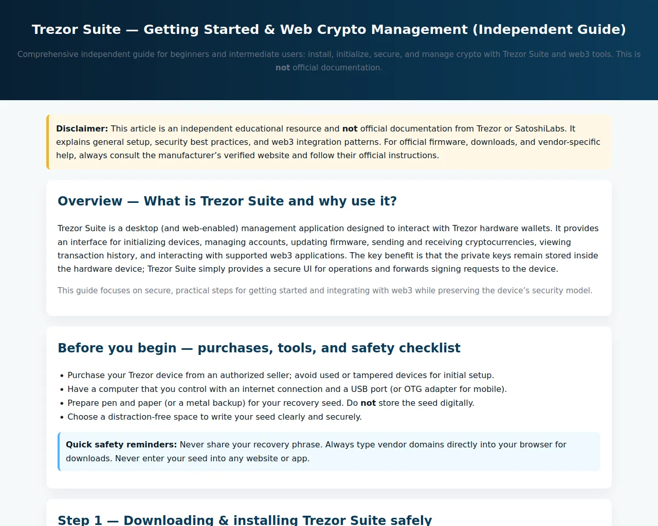 Screenshot of suites-apps-trezr.pages.dev