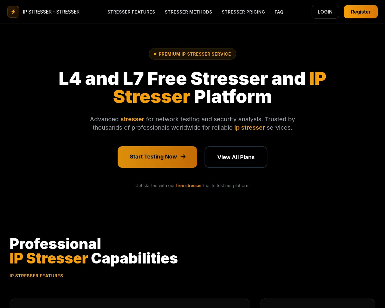 Screenshot of ip-stresser.best