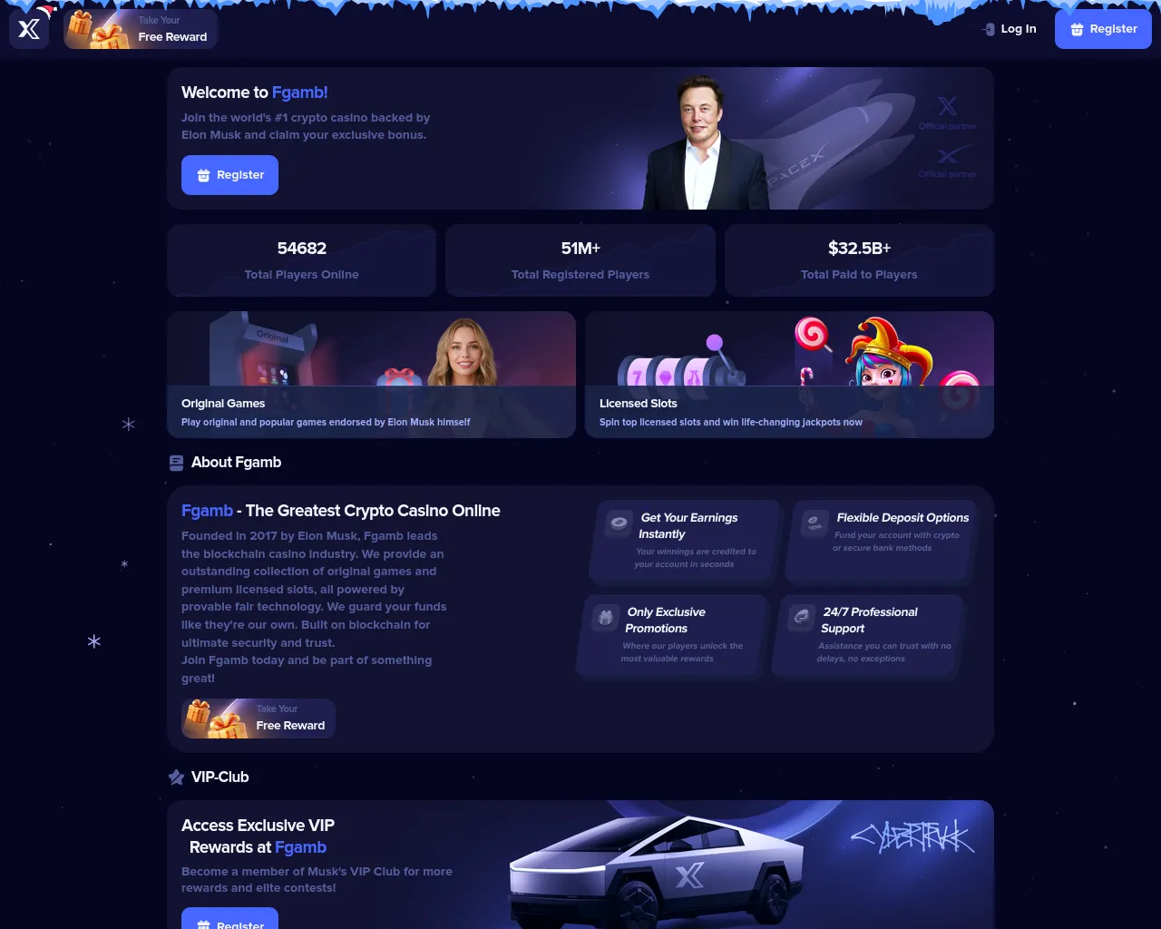 Screenshot of fgamb.cc