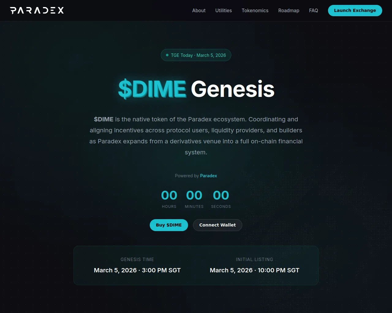 Screenshot of paradex-mainnet.trade
