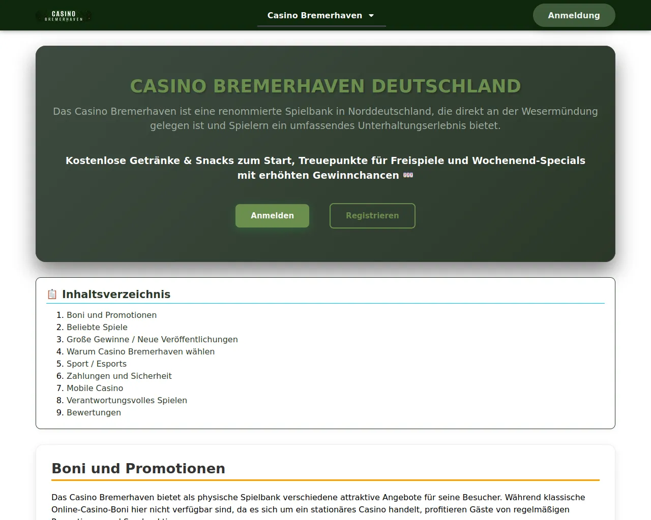 Screenshot of casinobremerhavende.com