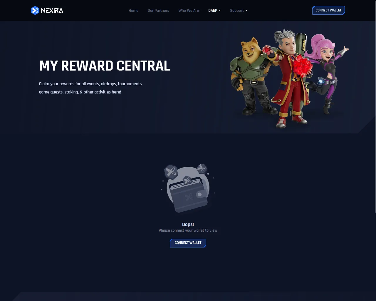 Screenshot of reward-nexira.app