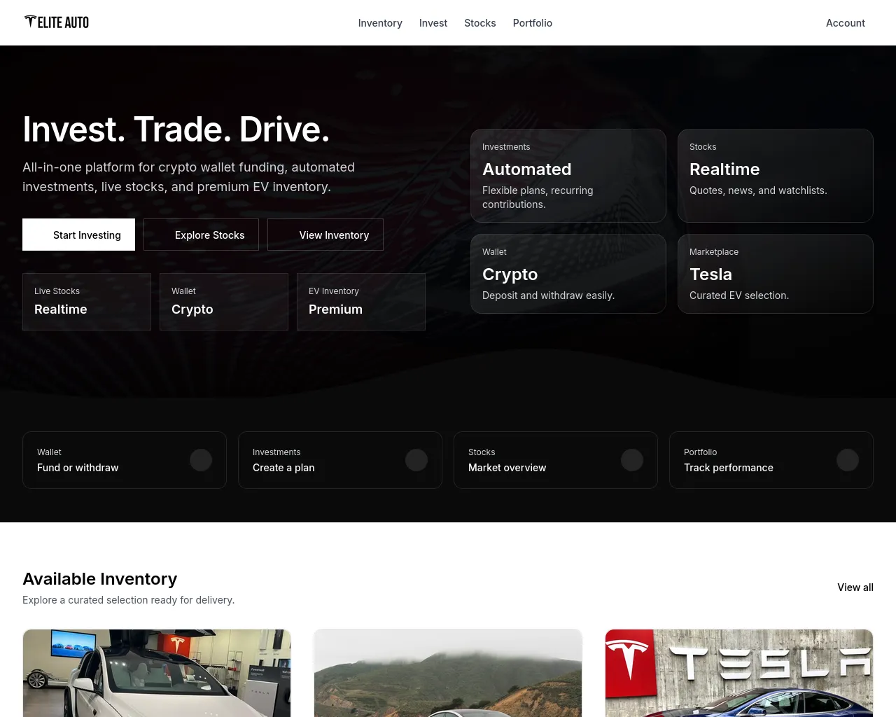 Screenshot of teslastocks.org