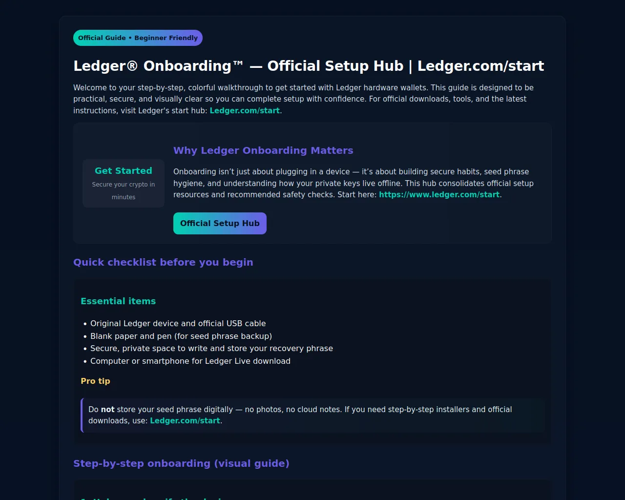 Screenshot of starting--ledgared.pages.dev