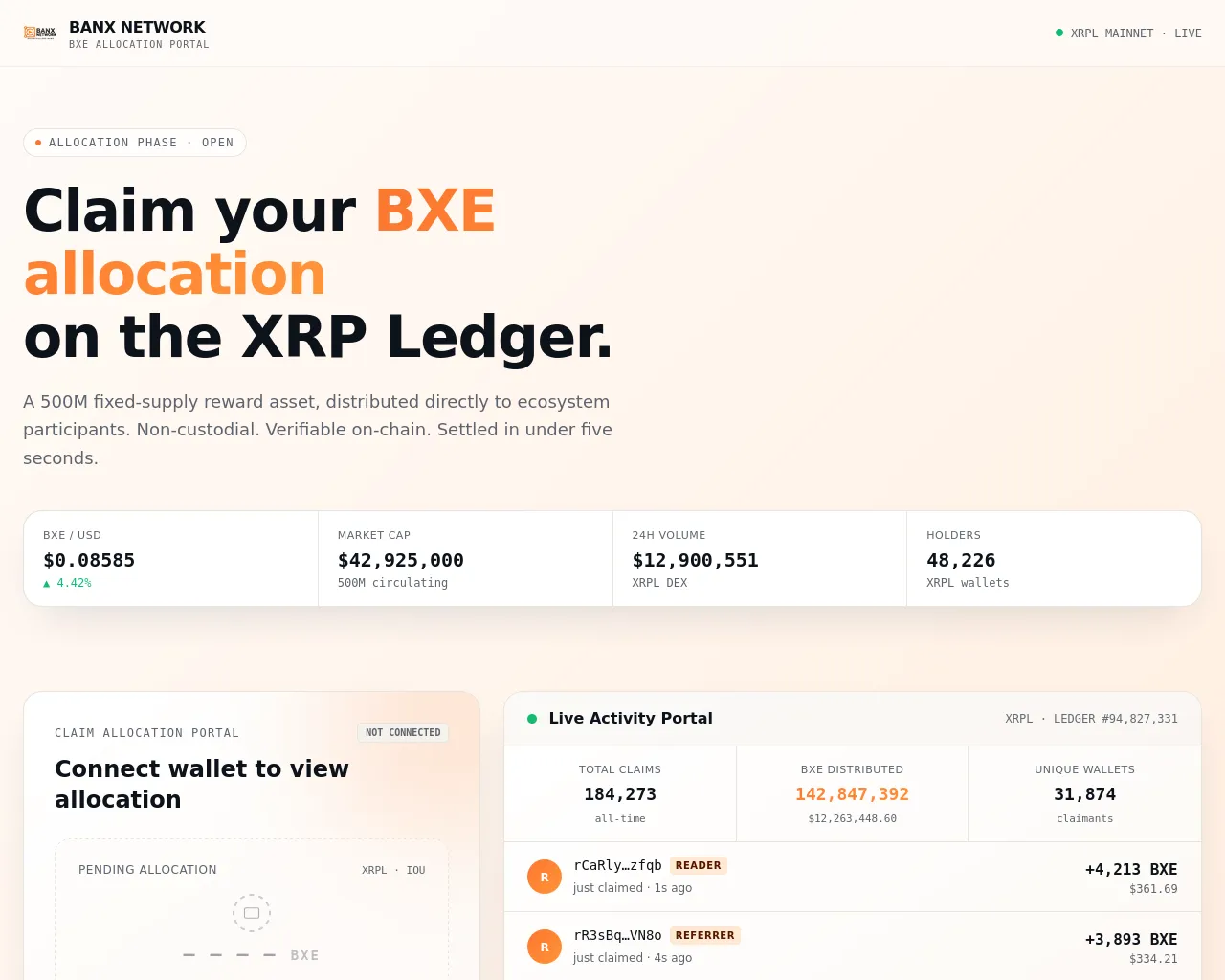 Screenshot of banx-bxe.com