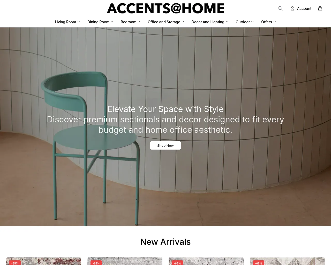 Screenshot of accentsathome.shop