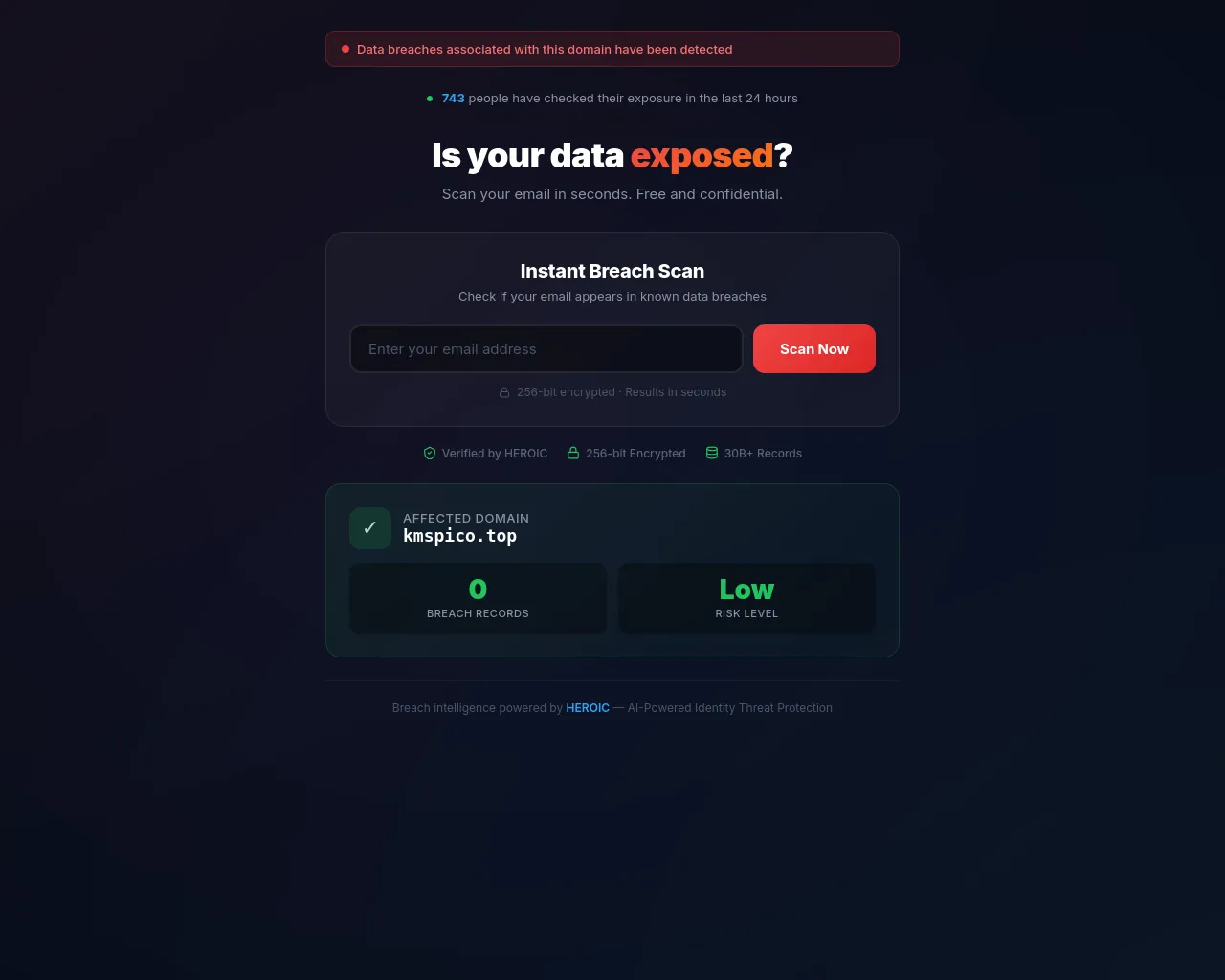 Screenshot of kmspico.top