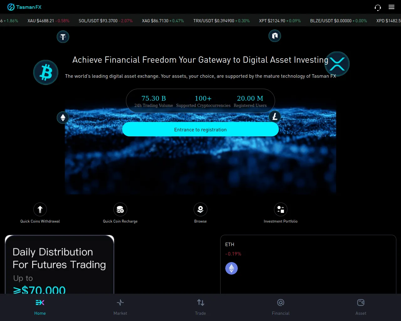 Screenshot of tasmanfx.shop