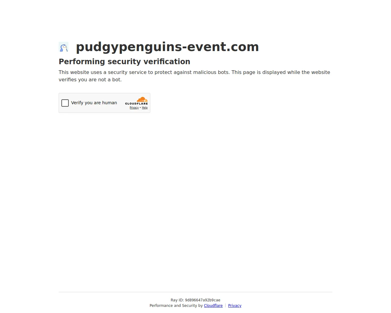 Screenshot of pudgypenguins-event.com