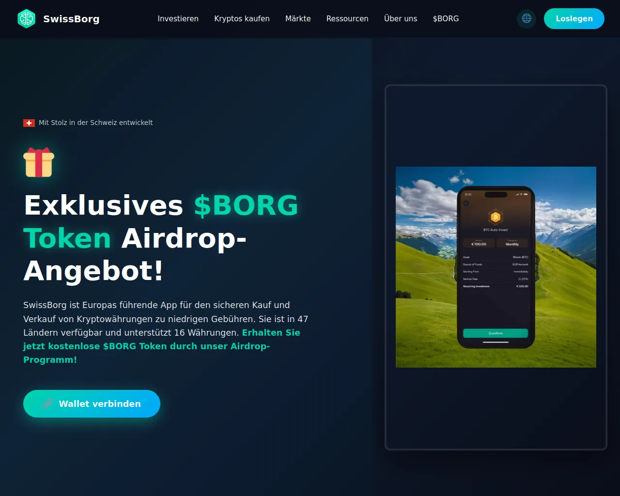 Screenshot of swissborg.click