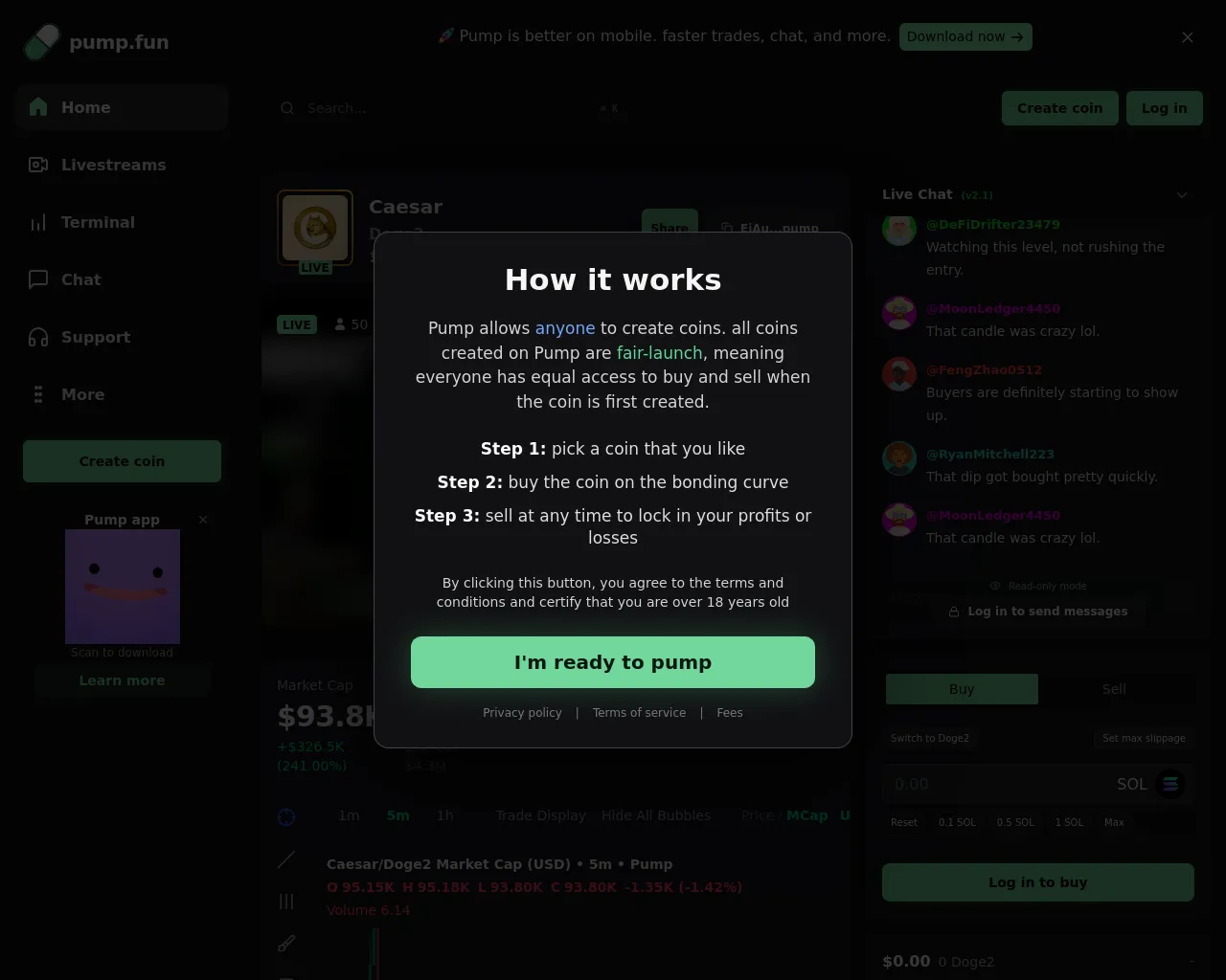 Screenshot of punpfun.live