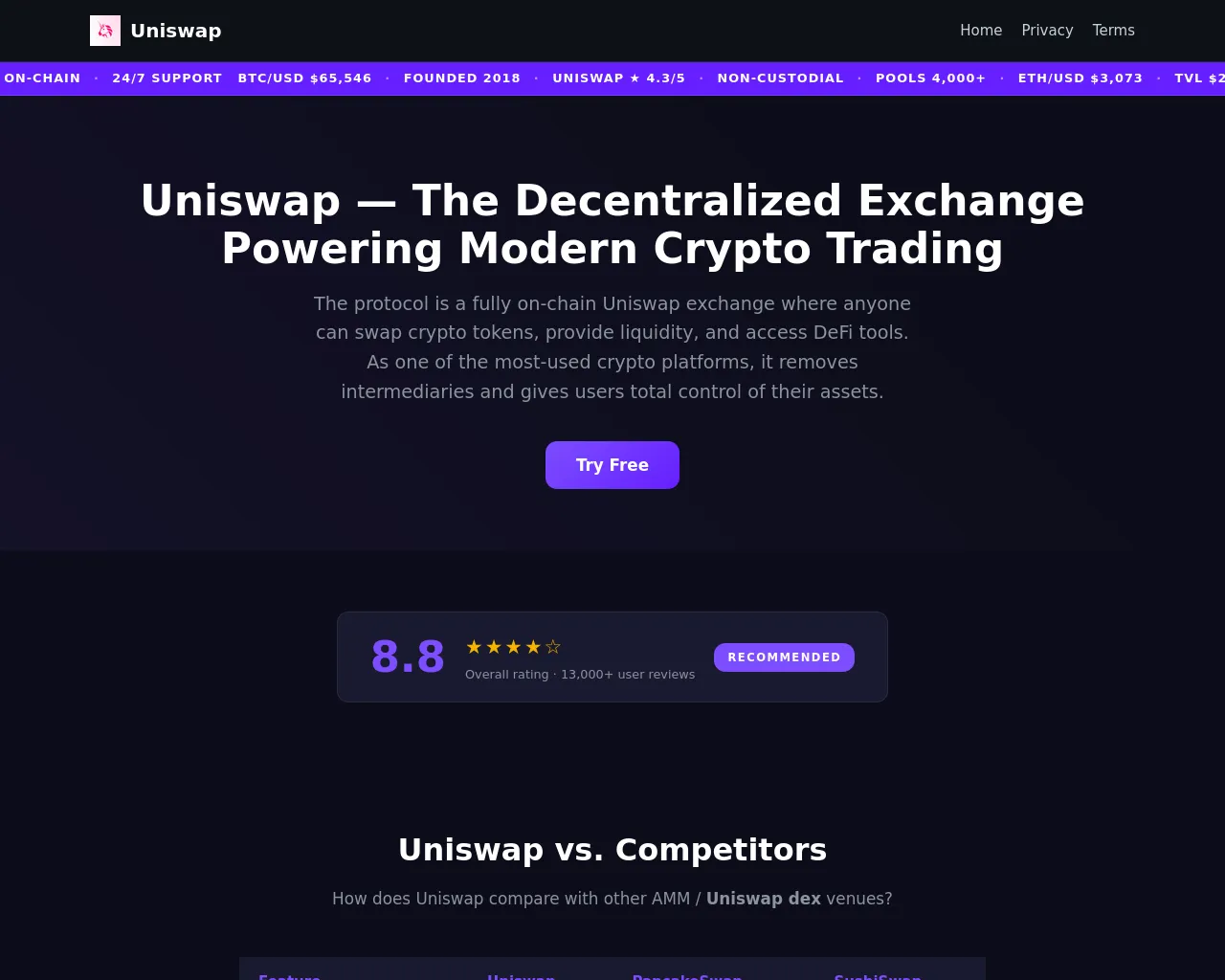 Screenshot of uniswap-info.to
