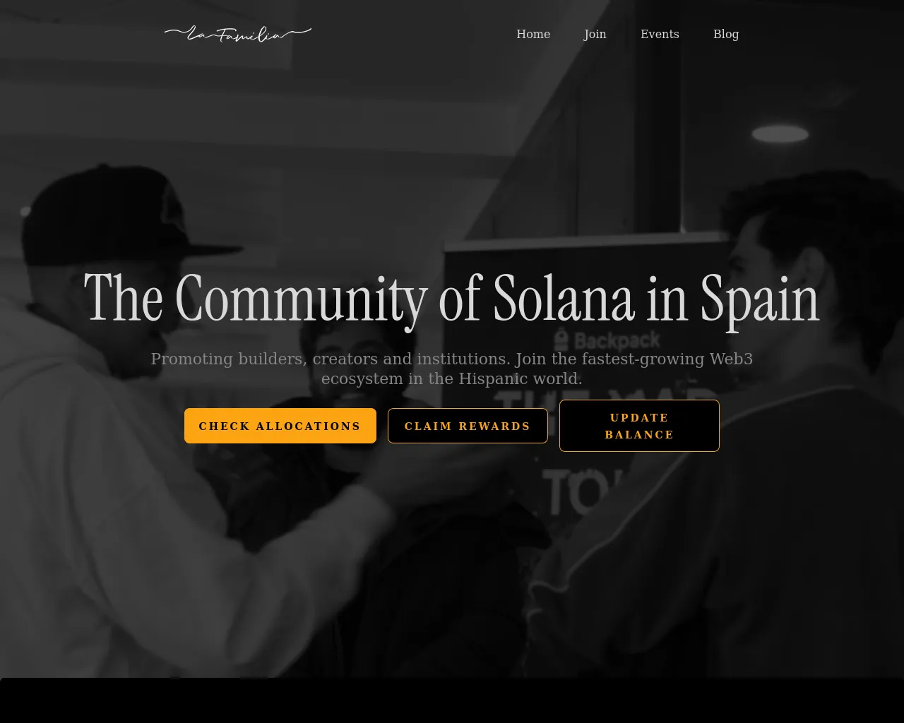 Screenshot of lafamilia-hub.live