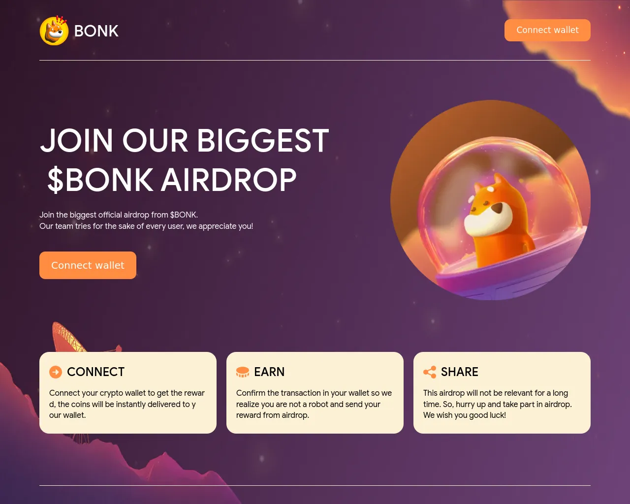 Screenshot of allocation-bonk.fun
