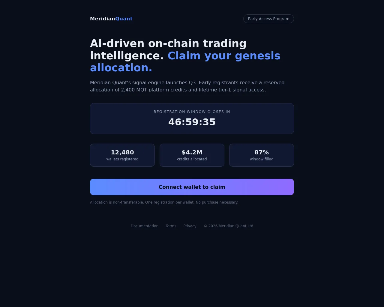 Screenshot of meridianquant.pro