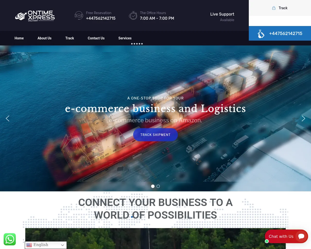 Screenshot of ontimexpressdelivery.com