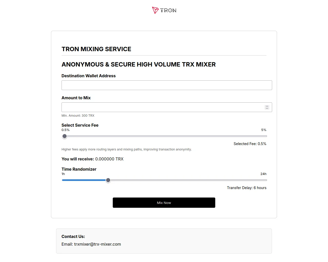 Screenshot of trx-mixer.com