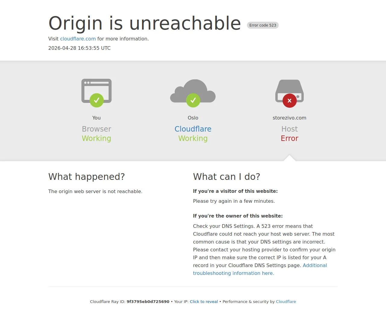 Screenshot of storezivo.com