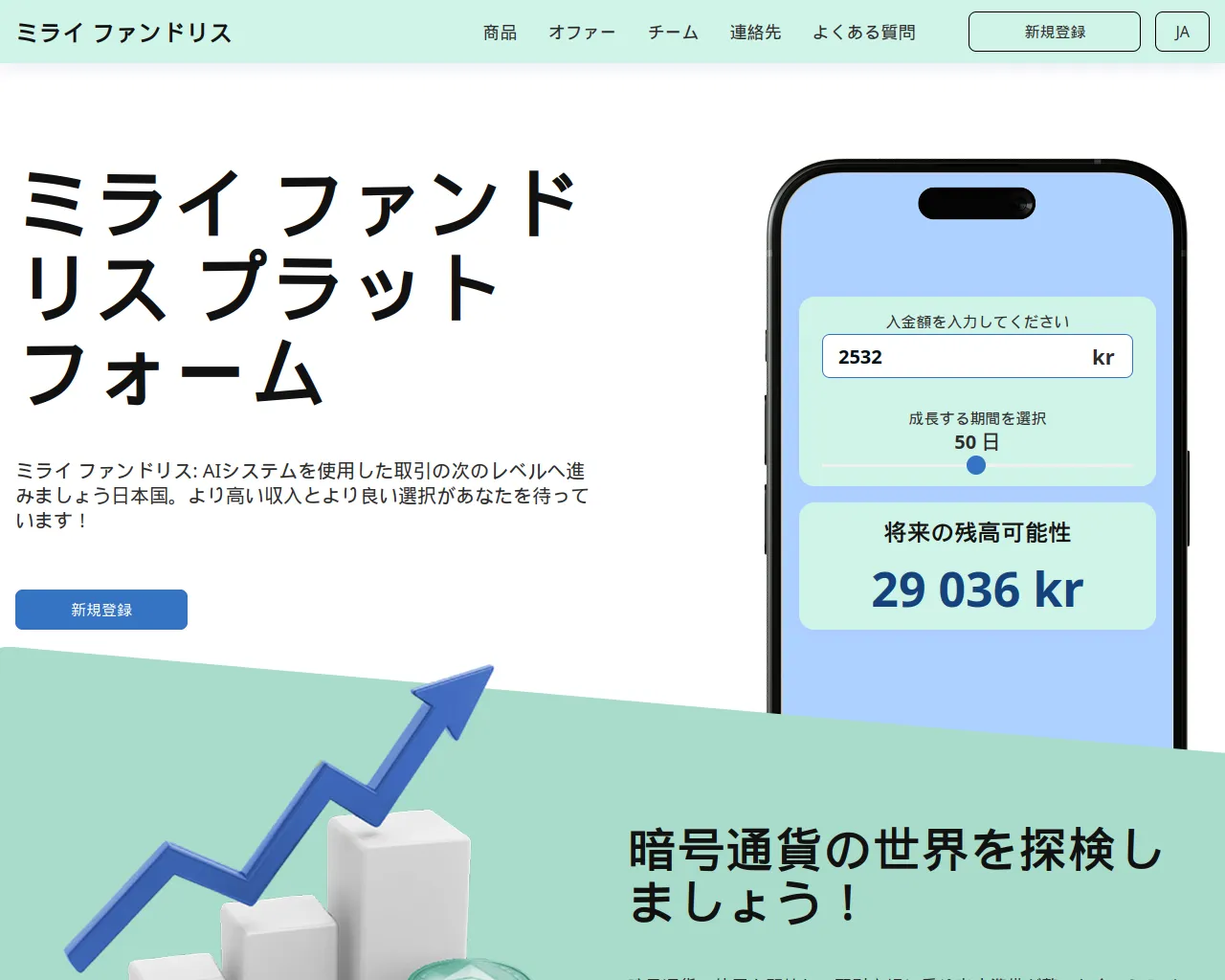 Screenshot of mirai-fundris.com